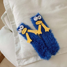 Charger l&#39;image dans la galerie, Chaussettes chaudes et moelleuses avec monstre de dessin animé