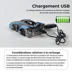 Voiture de cascade télécommandée pour escalade murale