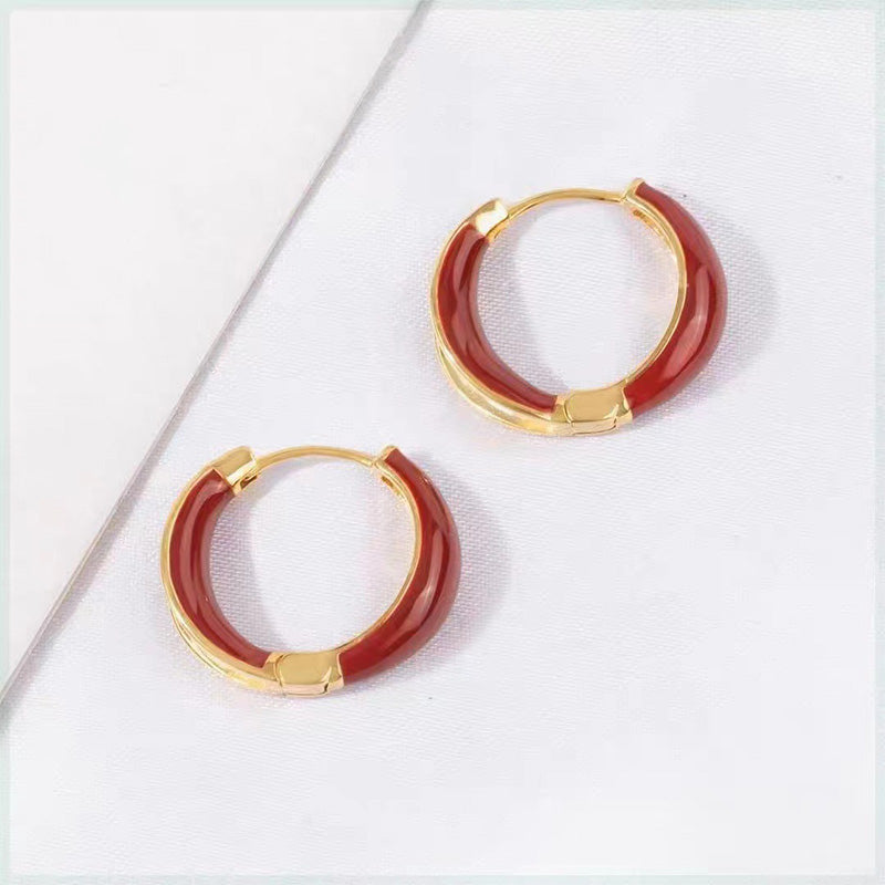 Boucles d'oreilles élégantes en forme de larme