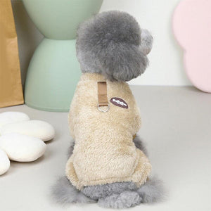 Combinaison Élastique en Polaire pour Animaux de Compagnie avec Anneau de Traction