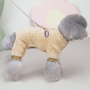 Combinaison Élastique en Polaire pour Animaux de Compagnie avec Anneau de Traction