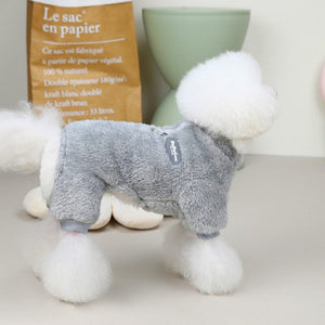 Combinaison Élastique en Polaire pour Animaux de Compagnie avec Anneau de Traction