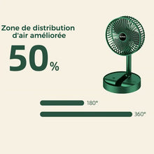 Charger l&#39;image dans la galerie, Ventilateur électrique silencieux pliable USB de bureau