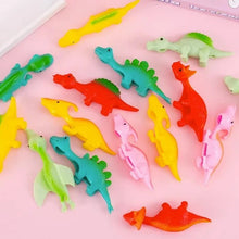 Charger l&#39;image dans la galerie, Jouets de doigt de dinosaure de fronde(10 pièces, couleurs aléatoires)