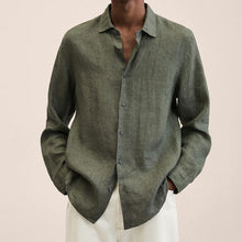 Charger l&#39;image dans la galerie, Chemise Coupe Classique En Lin Pour Hommes