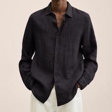 Charger l&#39;image dans la galerie, Chemise Coupe Classique En Lin Pour Hommes