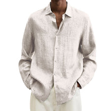 Charger l&#39;image dans la galerie, Chemise Coupe Classique En Lin Pour Hommes