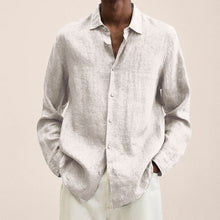 Charger l&#39;image dans la galerie, Chemise Coupe Classique En Lin Pour Hommes