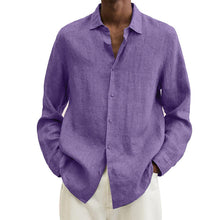 Charger l&#39;image dans la galerie, Chemise Coupe Classique En Lin Pour Hommes