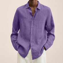 Charger l&#39;image dans la galerie, Chemise Coupe Classique En Lin Pour Hommes