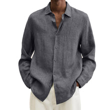 Charger l&#39;image dans la galerie, Chemise Coupe Classique En Lin Pour Hommes