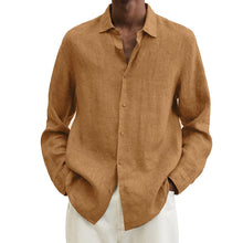 Charger l&#39;image dans la galerie, Chemise Coupe Classique En Lin Pour Hommes