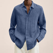 Charger l&#39;image dans la galerie, Chemise Coupe Classique En Lin Pour Hommes