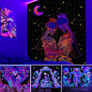 Lumières magiques de tapisserie réactive aux UV
