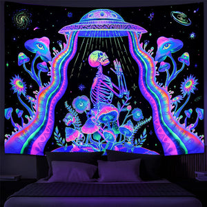 Lumières magiques de tapisserie réactive aux UV