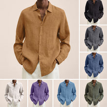 Charger l&#39;image dans la galerie, Chemise Coupe Classique En Lin Pour Hommes