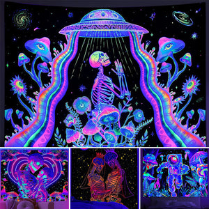 Lumières magiques de tapisserie réactive aux UV