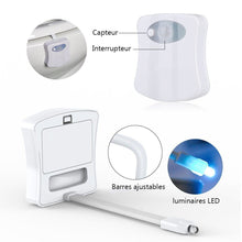 Charger l&#39;image dans la galerie, Lampe Toilette Veilleuse LED Éclairage pour WC 16 Couleurs - ciaovie