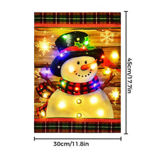 Charger l&#39;image dans la galerie, Drapeau de jardin LED bonhomme de neige
