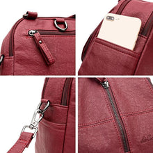 Charger l&#39;image dans la galerie, Sac à Dos à Bandoulière Multi-usages en Cuir Tendance