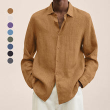 Charger l&#39;image dans la galerie, Chemise Coupe Classique En Lin Pour Hommes