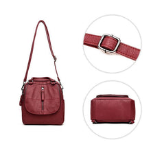 Charger l&#39;image dans la galerie, Sac à Dos à Bandoulière Multi-usages en Cuir Tendance