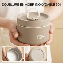 Charger l&#39;image dans la galerie, Boîte à Lunch Étanche Avec Isolation Thermique En Acier Inoxydable